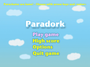 Paradork-menu