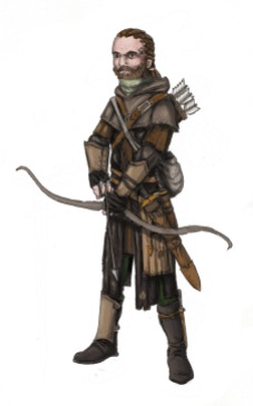 Wolf ranger from Cordovien. Illustration: Peter Edgar